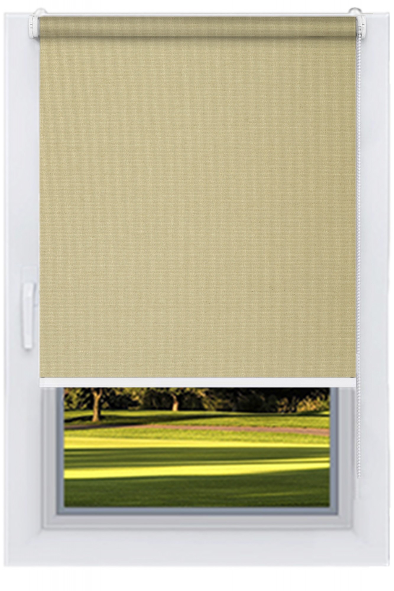 

Ролета тканевая DECOLUX 124х200 CAMILA Тёмный беж вал 19