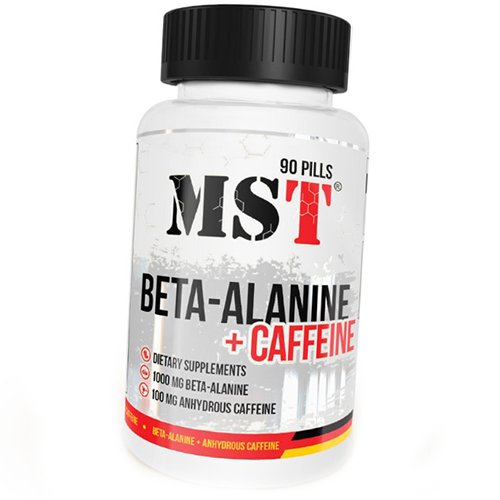 

Бета-Аланин и Кофеин, Beta Alanine + Caffeine, MST 90таб (27288018)