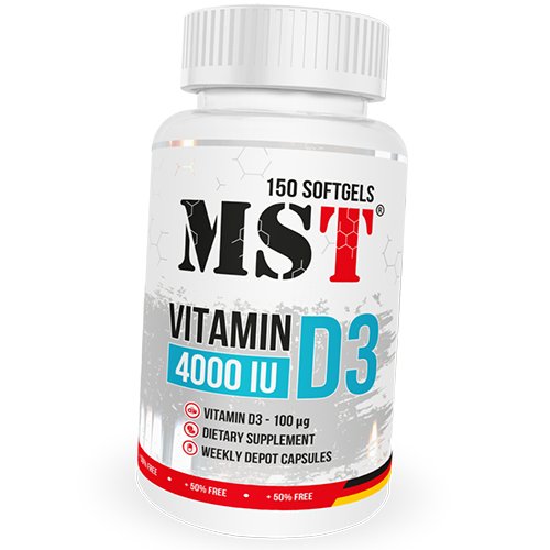 

Витамин Д3, Vitamin D3 4000, MST 150гелкапс (36288007)