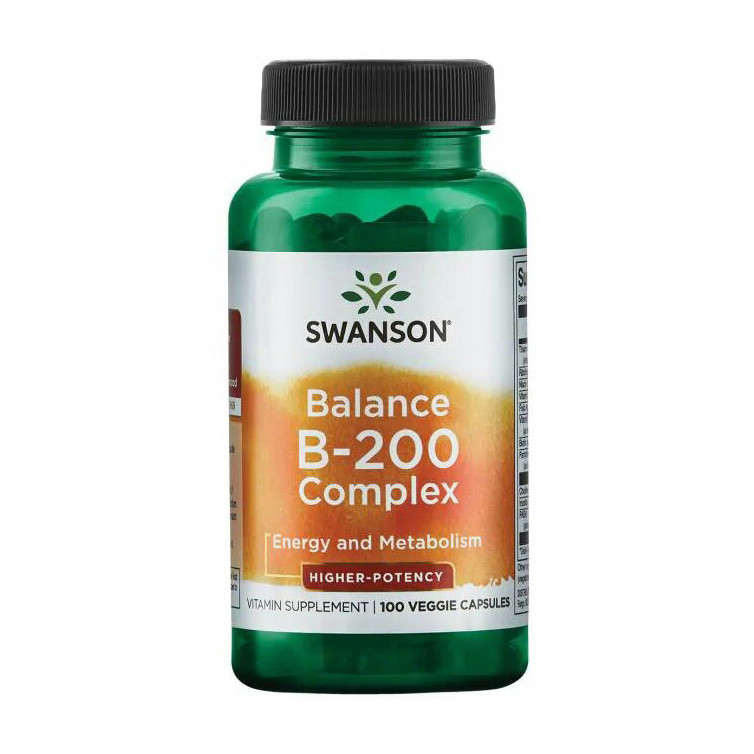 

Комплекс витаминов Б-200 Swanson Balance B-200 Complex (100 veg caps)