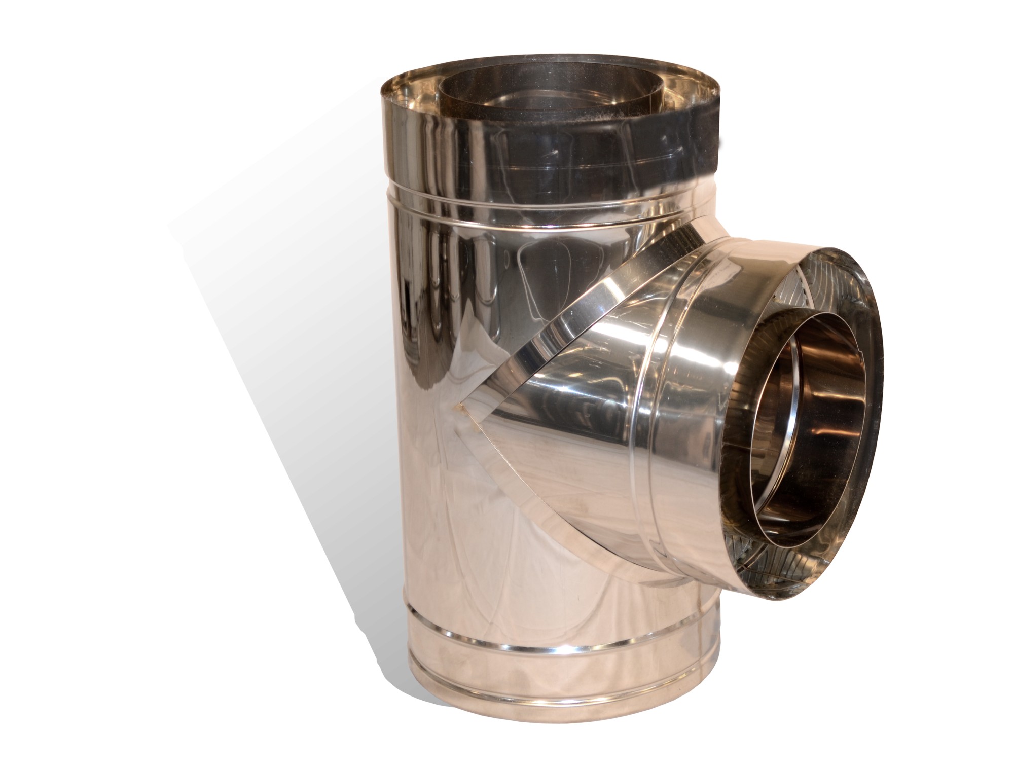 

Трійник із нержавіючої сталі з термоізоляцією в оцинкованому кожусі Versia-Lux ф 150 / 220 мм кут 90гр товщина 0,6мм