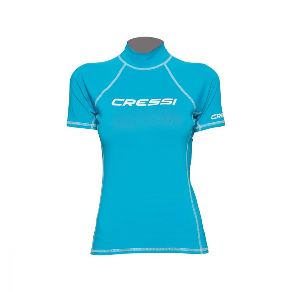 

Футболка Cressi Rash Guard Short Lady аквамарин Аквамарин L