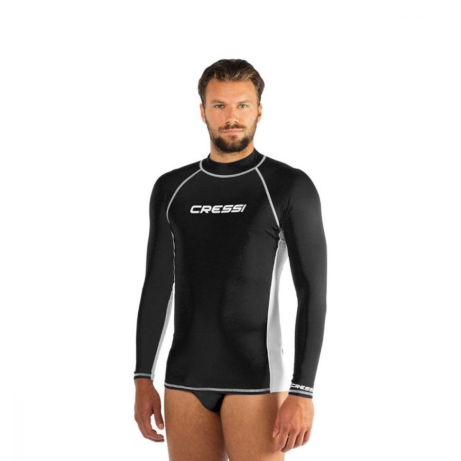 

Реглан Cressi Rash Guard Man черно-белый Черно-белый XL