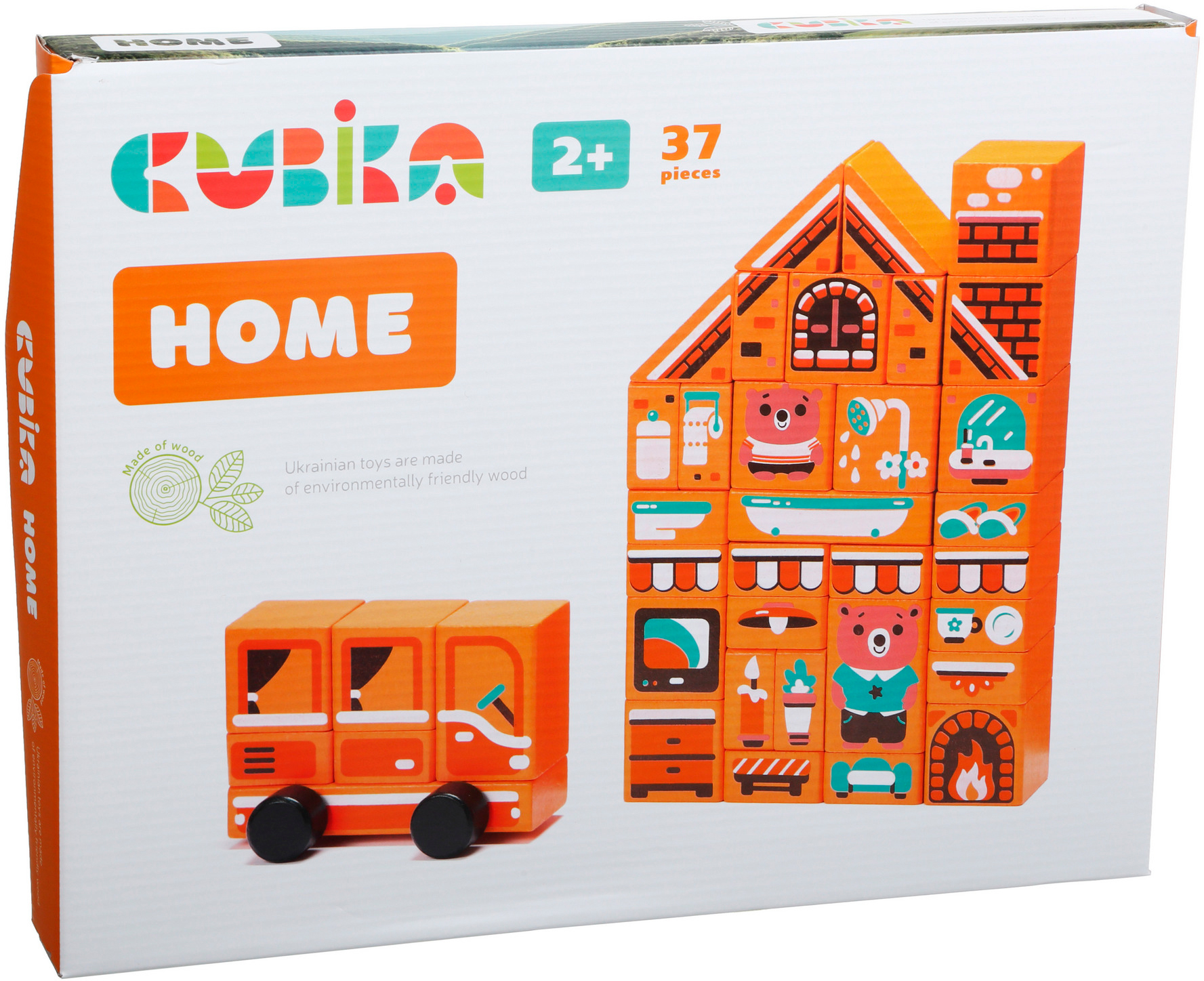 

Деревянный конструктор Cubika Домик 37 элементов (4823056515153)