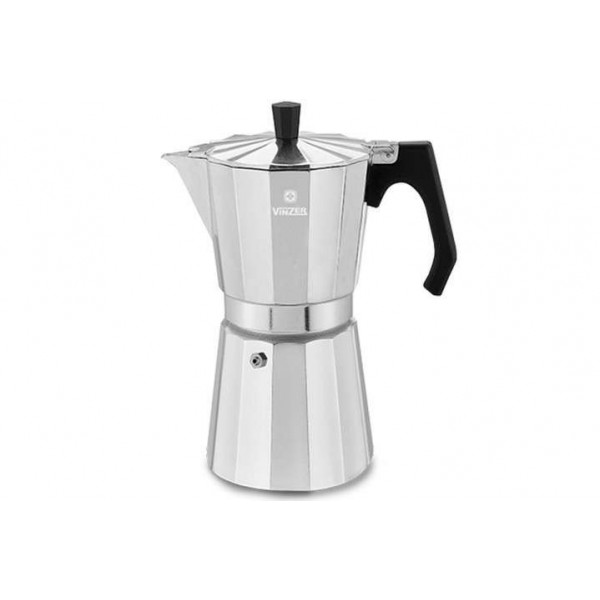 

Гейзерная кофеварка из алюминия Moka Espresso на 9 чашек Vinzer