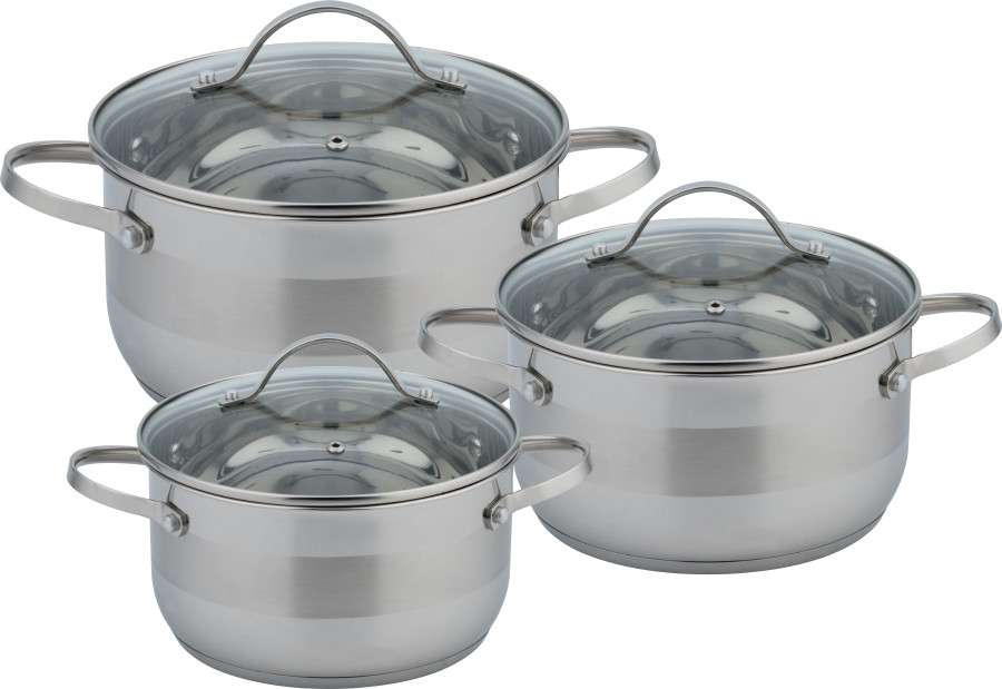 

Набор кухонной посуды из нержавеющей стали 6 пр Con Brio