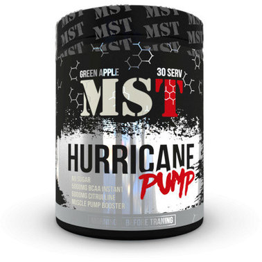 

Предтренировочный комплекс MST Nutrition Hurricane Pump 30 serv 300 g Green Apple