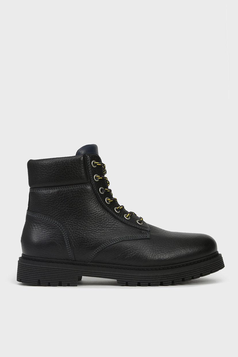 

Мужские черные кожаные ботинки Tommy Hilfiger 40 EM0EM00302