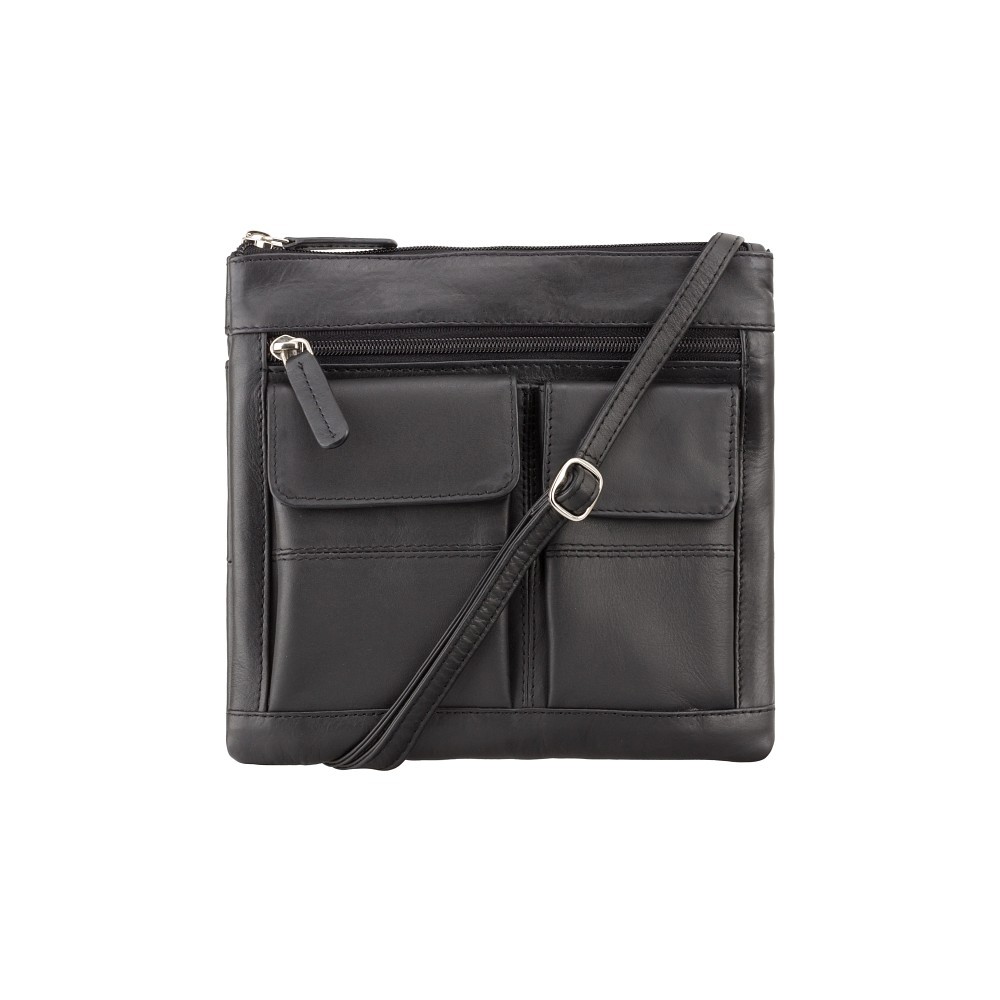 

Женская кожаная сумка Visconti 18608/A Slim Bag Black (18608 BLK)