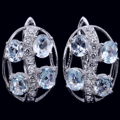 

Серьги из серебра с топазами С1650