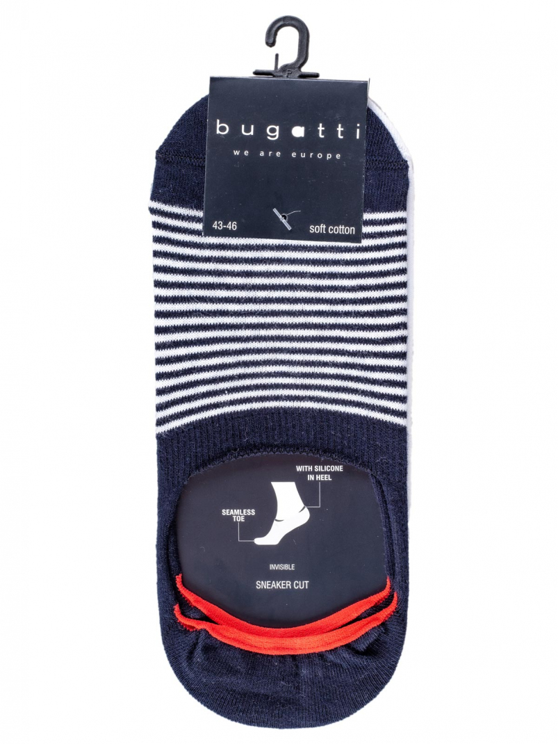 

Комплект мужских носков Bugatti Step  синий/белый 6920/545, Комплект мужских носков Bugatti Step 43-46 синий/белый 6920/545