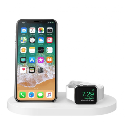 

Зарядное устройство Belkin Qi Wireless iWatch 1A + iPhone 7.5W + USB A 5W/1A Wh