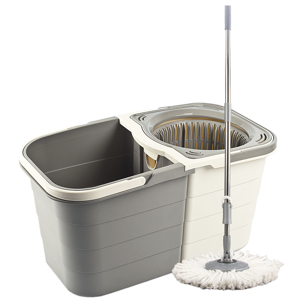 

Набор для уборки Planet Spin Mop Duo 19 л кремово-серый