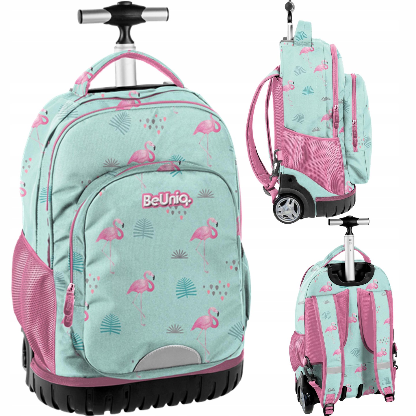 

Рюкзак школьный на колесах Paso BeUniq PPLF19-1231 Голубой/Розовый 36 л / 49 х 35 х 28 см + телескопическая ручка
