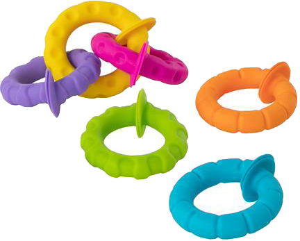 

Набор прорезывателей Гибкие колечки Fat Brain Toys pipSquigz Ringlets (F250ML) (811802025289)