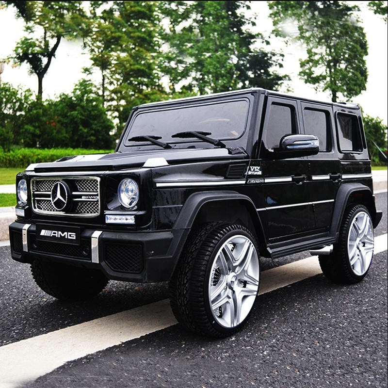 

Детский электромобиль Mercedes Benz G65 AMG 4 мотора 35W Гелендваген черный лак Bambi