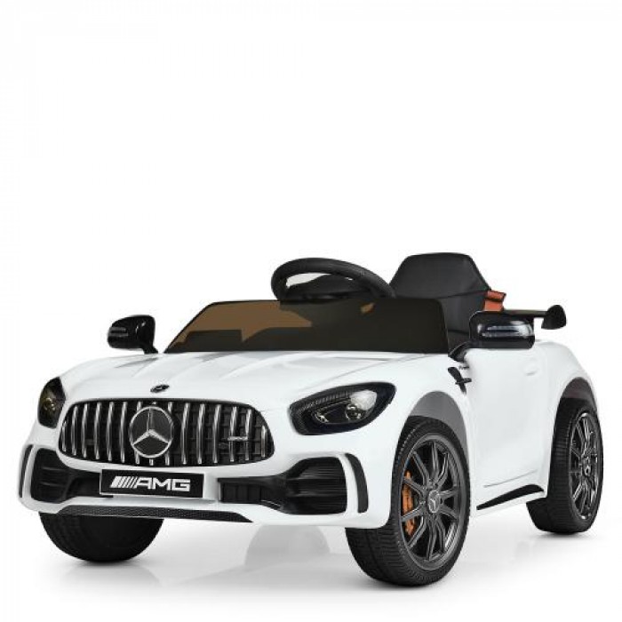 

Детский одноместный электромобиль Mercedes AMG GTR колеса EVA кожаное сиденье белый Bambi