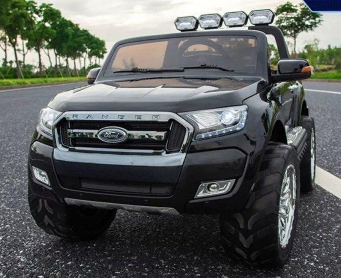 

Двухместный детский электромобиль джип внедорожник Ford Ranger 4WD черный лак Bambi