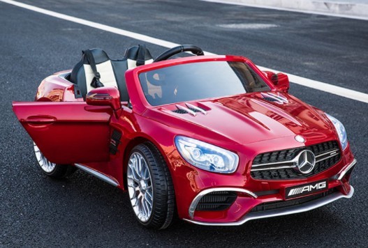 

Детский двухместный электромобиль Mercedes Benz SL65 AMG EVA колёса автопокраска красный Bambi
