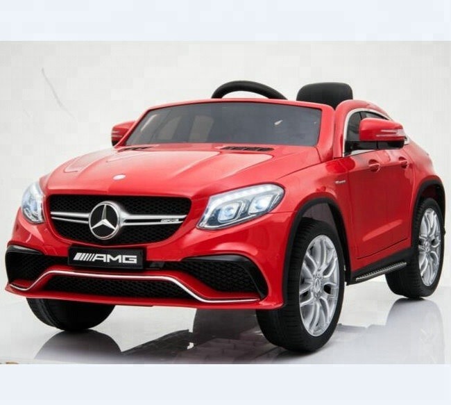 

Детский электромобиль Mercedes-Benz GLC 63S Coupe 4 мотора Кожаное сиденье красный Bambi