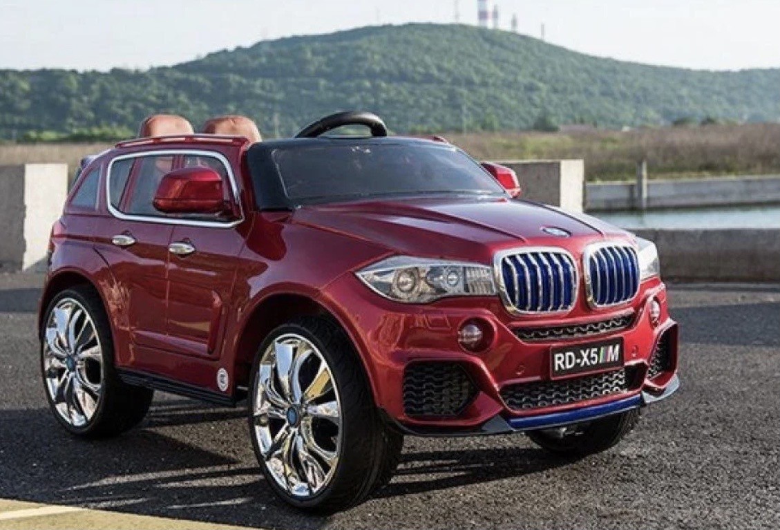 

Детский электромобиль Джип BMW X5 (mp4-монитор) Кожа EVA резина Амортизаторы красный лак Bambi