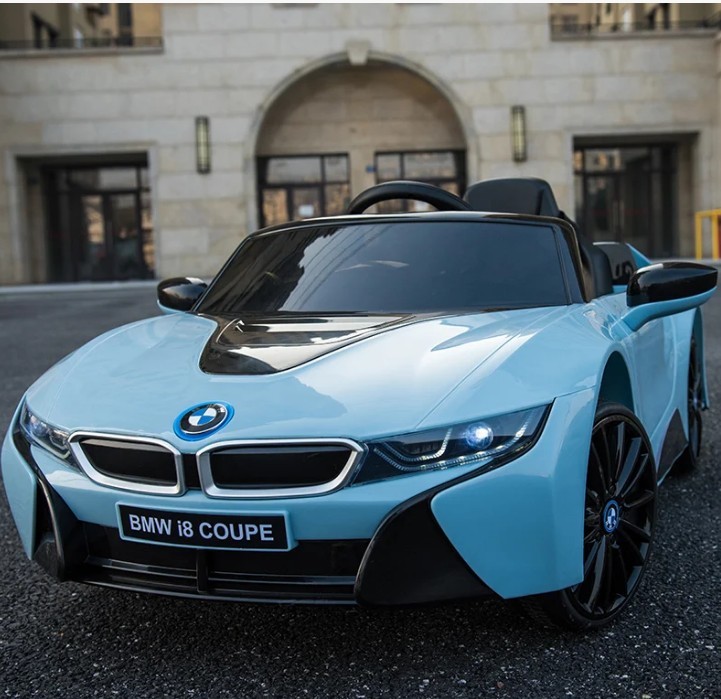 

Детский электромобиль BMW i8 Coupe колеса EVA кожаное сиденье белый Bambi