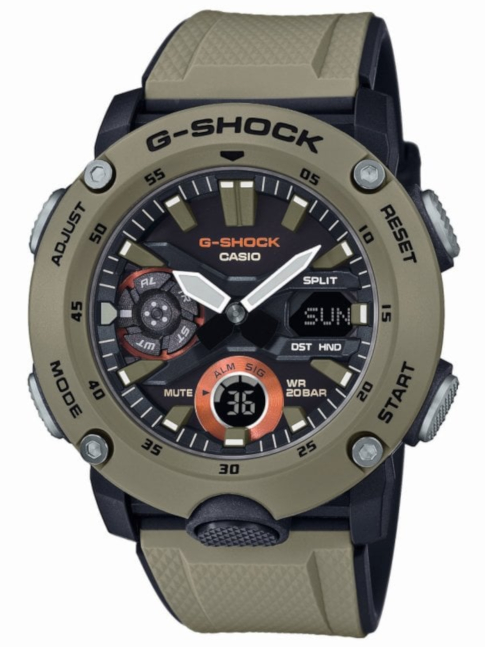 

Часы Casio GA-2000-5AER G-Shock 46mm 20ATM