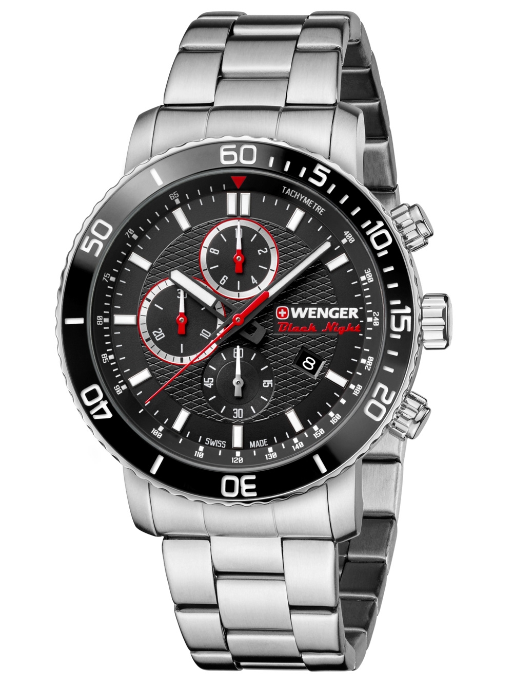 

Часы Wenger 01.1843.106 Roadster Black Night Chronograph 45mm 10ATM