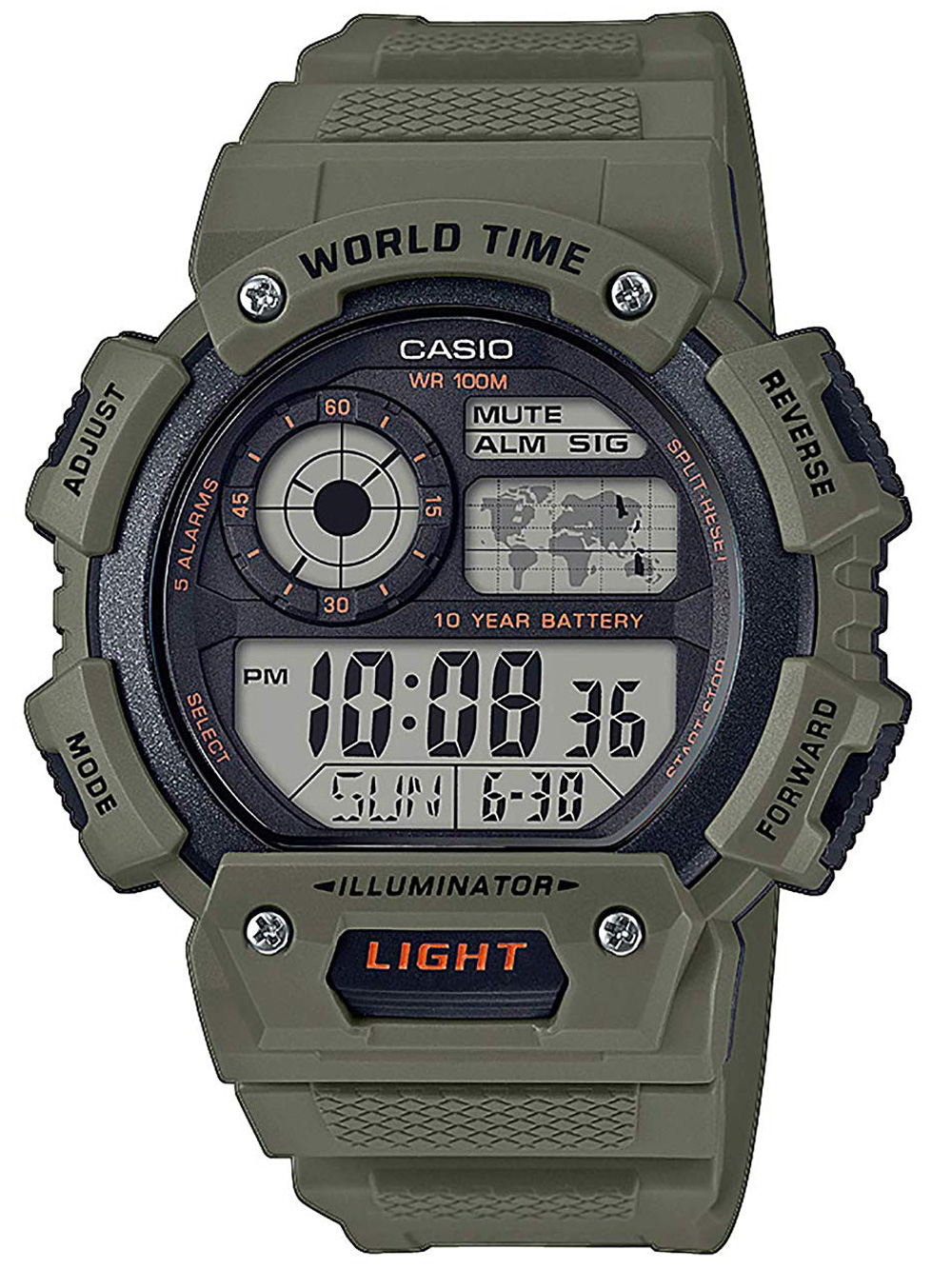 

Часы Casio AE-1400WH-3AVEF Collection Herren 48mm 10ATM