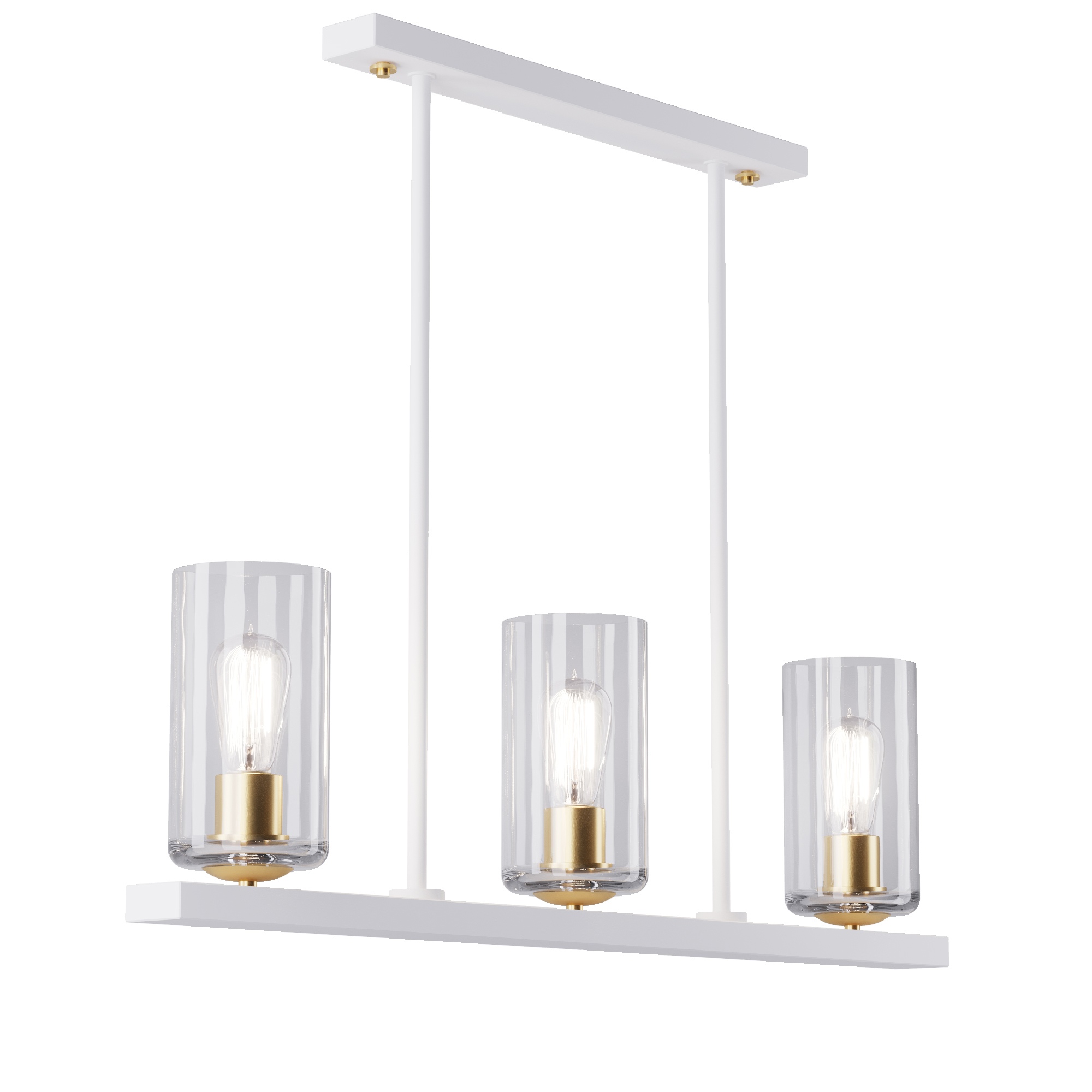 

Подвесная люстра для гостиной, спальни, кафе, офиса 3glass С 4625-1 стекло прозрачный/сталь белый PikArt