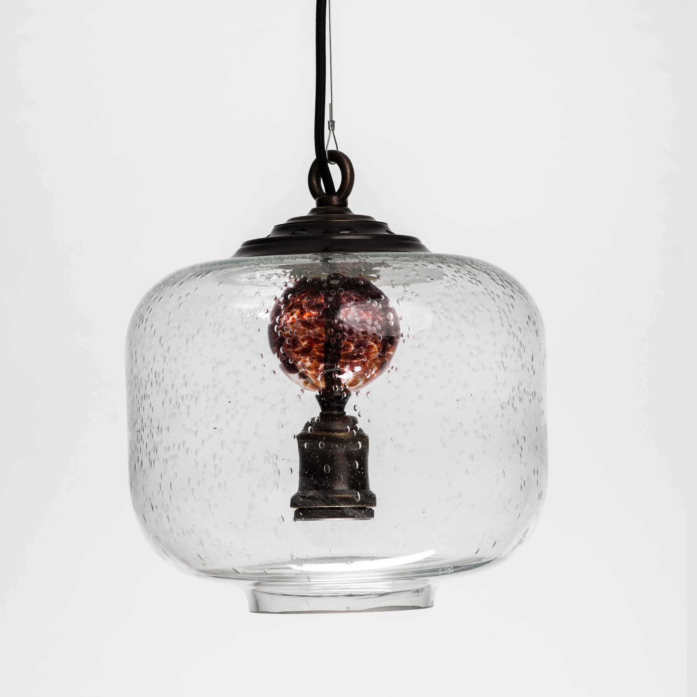 

Подвесной светильник для кухни, бара, прихожей, коридора Suhs Lamp 4657-1 стекло прозрачный/латунь коричневый PikArt