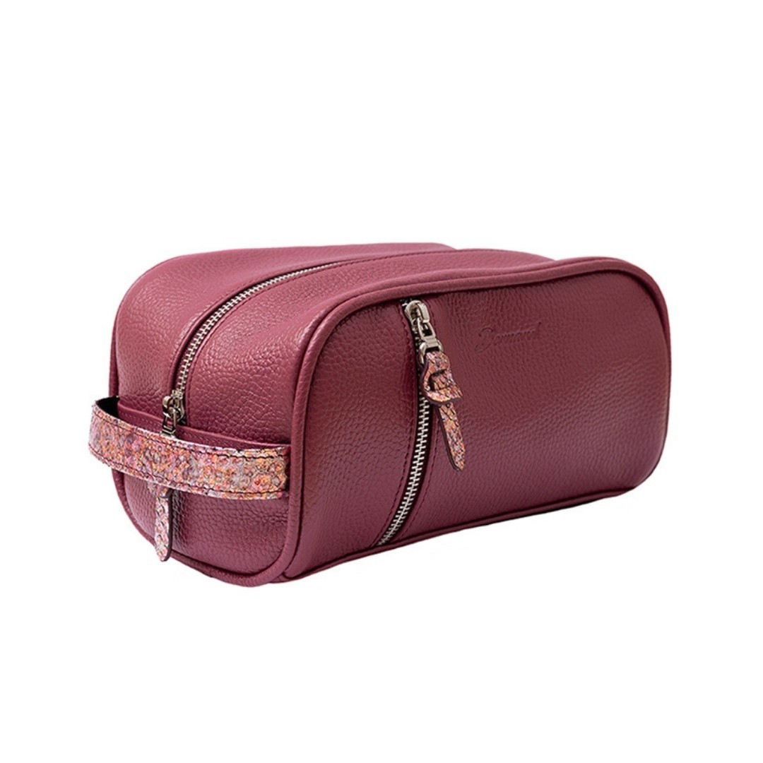 

Косметичка женская Bernard bags с кожей питона Бордовая