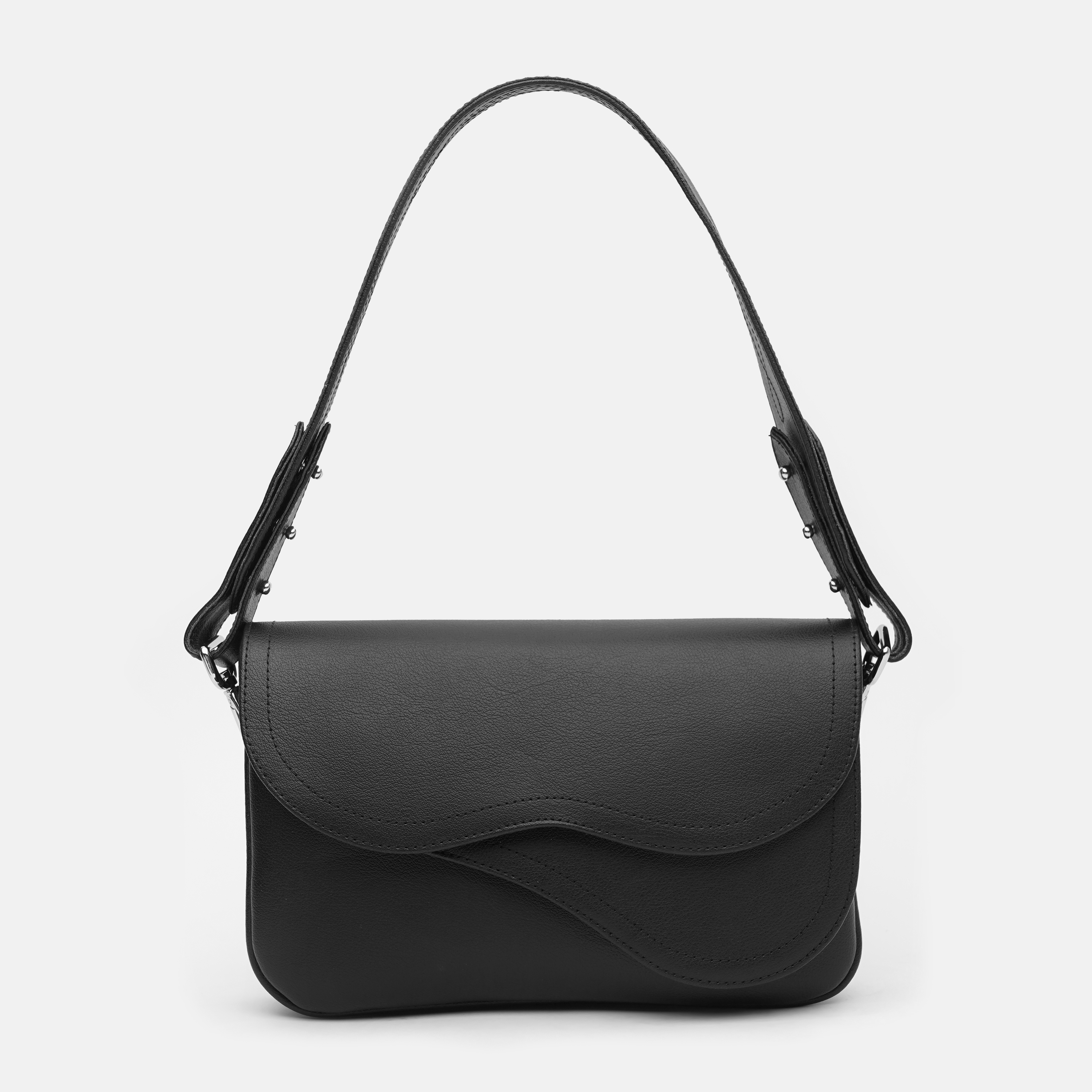 

Женская сумка кожаная Kachorovska Saddle Bag 2-L0937 Черная