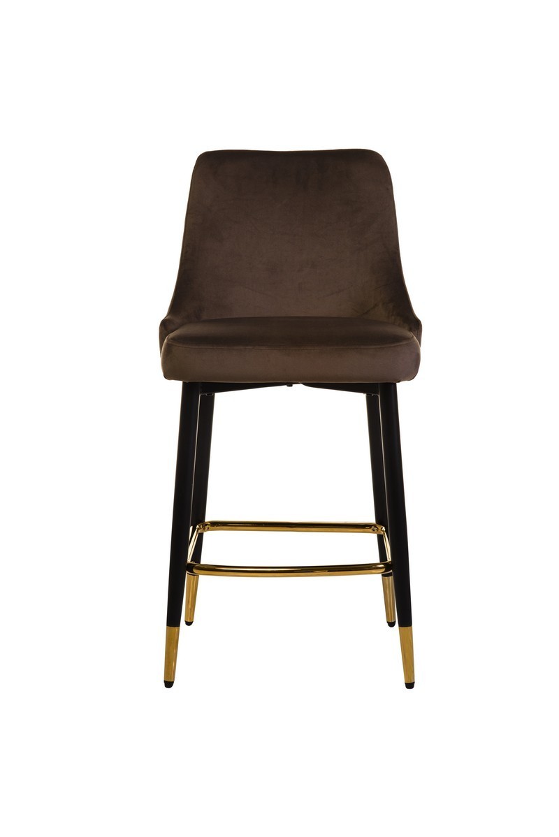 

Полубарное мягкое кресло на металлических ножках Vetro B-128 мокко вельвет