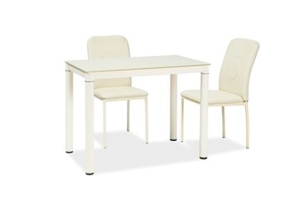 

Кухонный стеклянный не раскладной стол Vetro Elegant mini кремовый 100x60