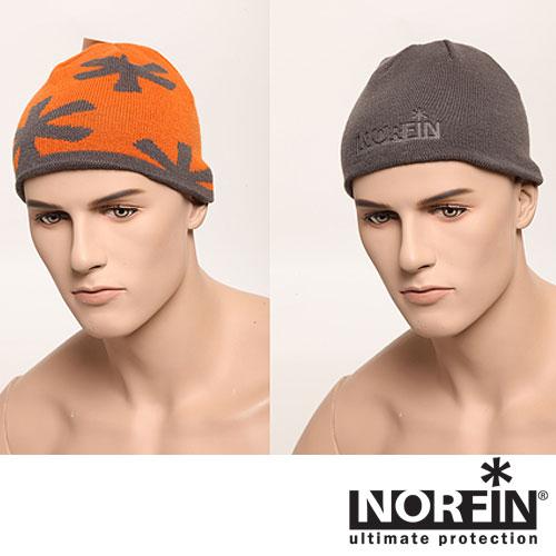 

Шапка в'язана підліткова 2-стороння Norfin JUNIOR ARCTIC (оранж / сіра) р.M (1808)