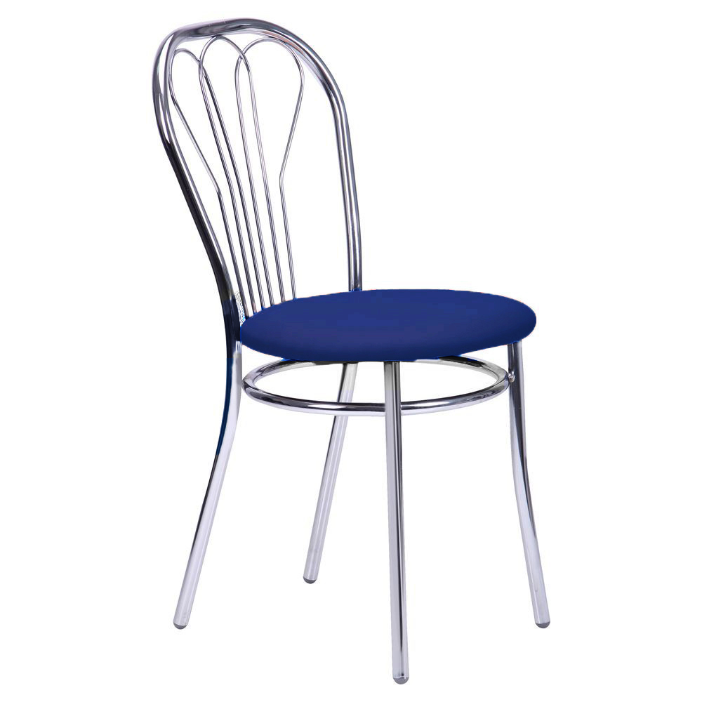 

Стул для кухни, кафе, бара Велес металл хром/кожзаменитель Скаден темно-синий AMF