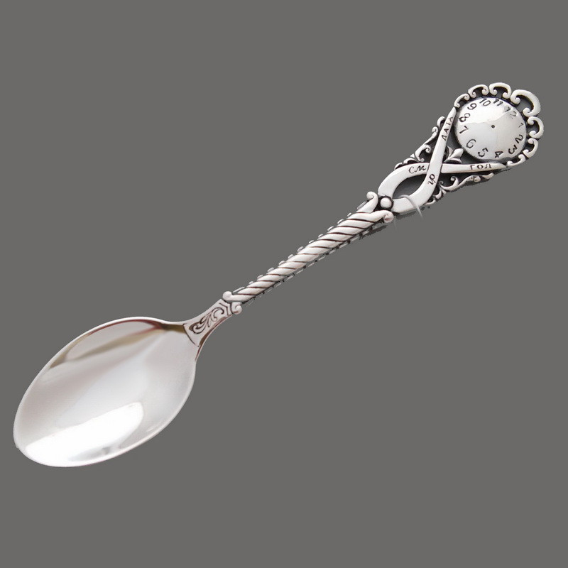 

Серебряная ложка для ребенка Silver4u Часики БР-0025581