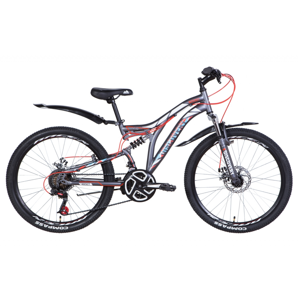 

Велосипед Discovery 24" ROCKET AM2 DD рама-15" 2021 Graphite/White (OPS-DIS-24-252)