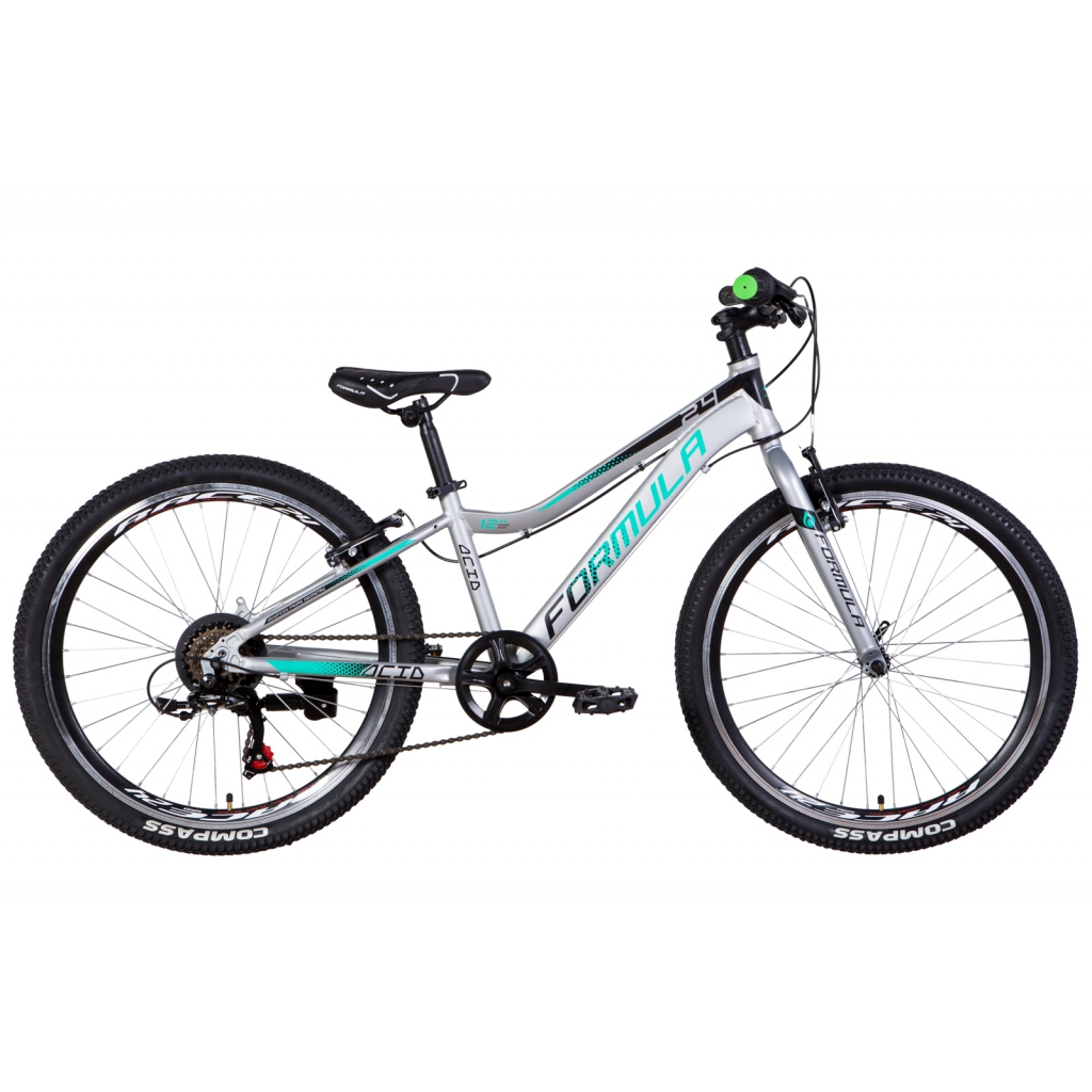 

Велосипед Formula 24" ACID 1.0 Vbr рама-12" 2021 Silver/Green (OPS-FR-24-286)
