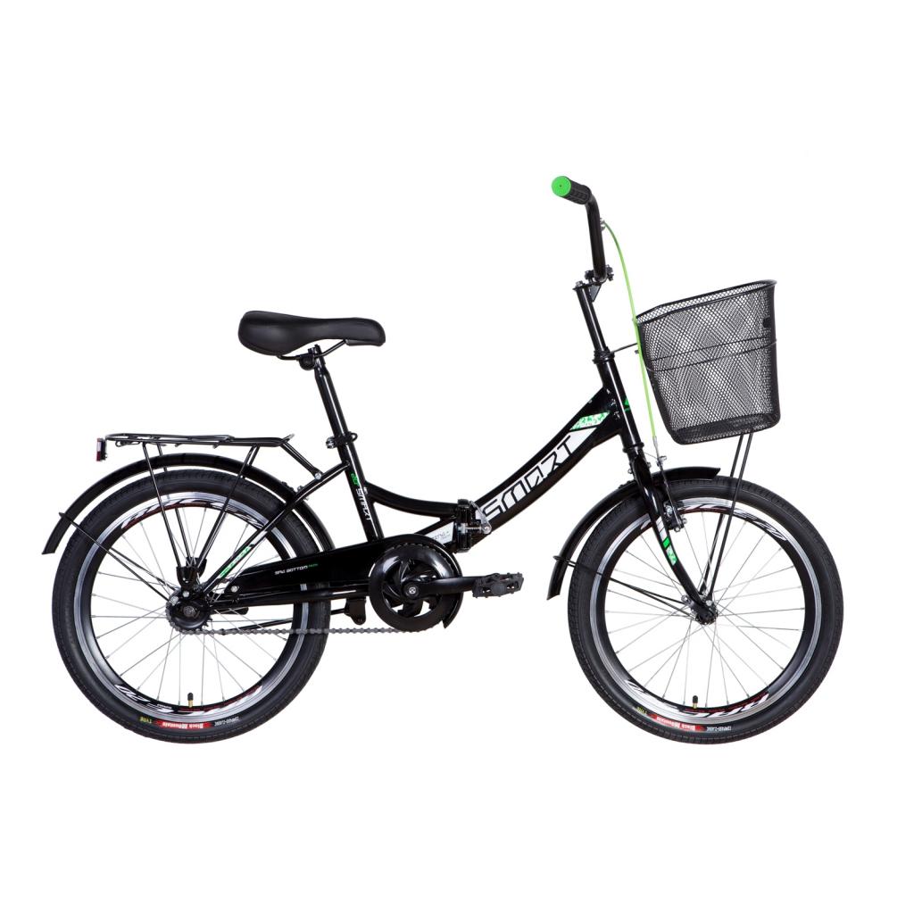 

Велосипед Formula 20" SMART рама-13" 2021 багажник+корзина Black/Green (OPS-FR-20-061)