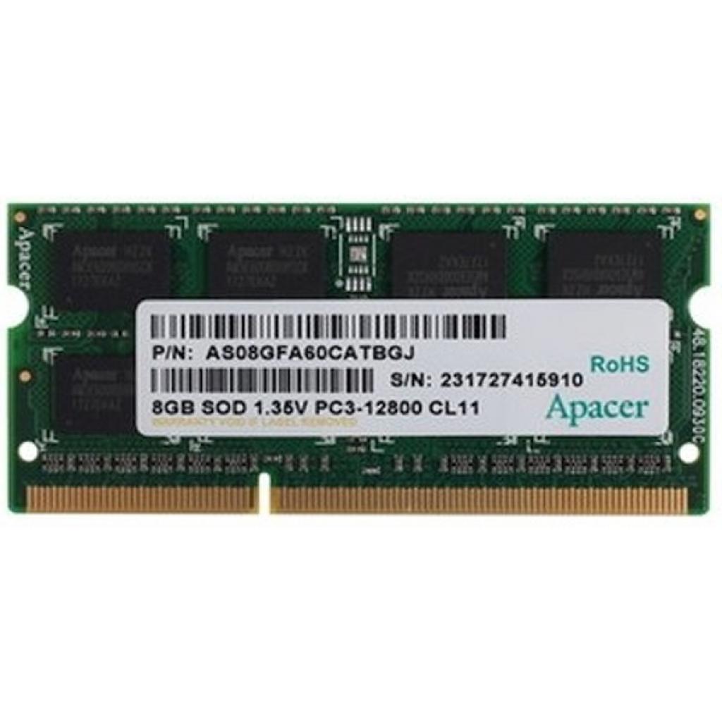 

Модуль памяти для ноутбука SoDIMM DDR3 8GB 1600 MHz Apacer (DV.08G2K.KAM)