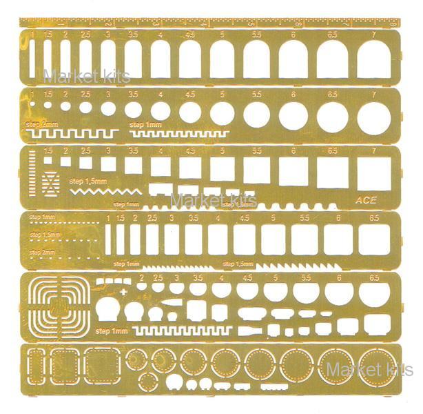 

Набор шаблонов для нанесения расшивки (любой масштаб) ACE (PEa001)