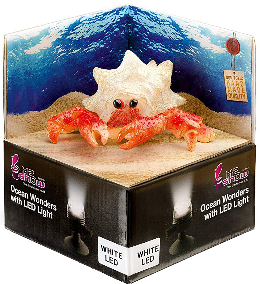 

Декорация для аквариума Hydor H2SHOW KIT OCEAN WONDERS HERMIT CRAB + WHITE LED