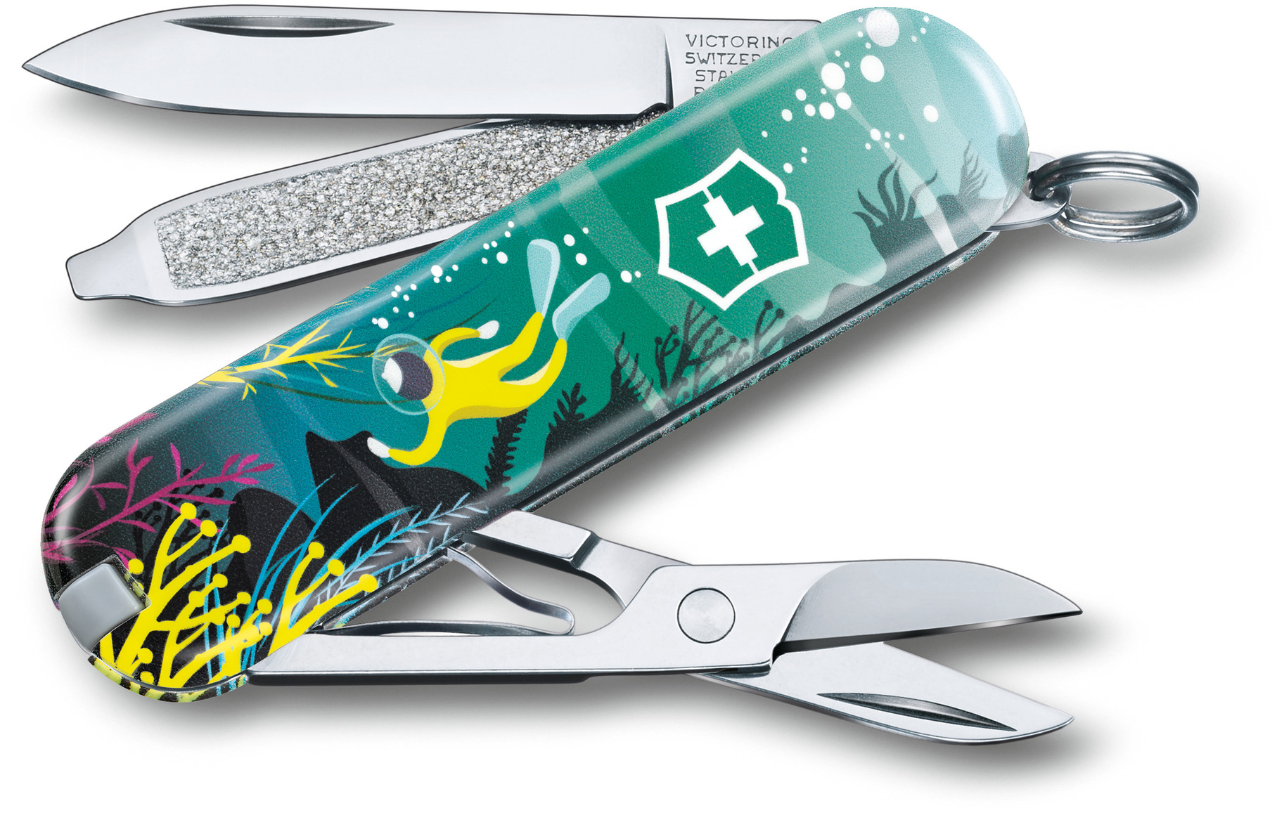 

Складной нож Victorinox CLASSIC LE "Deep Dive" 58мм/1сл/7функ/цветн/чехол /ножн Vx06223.L2006