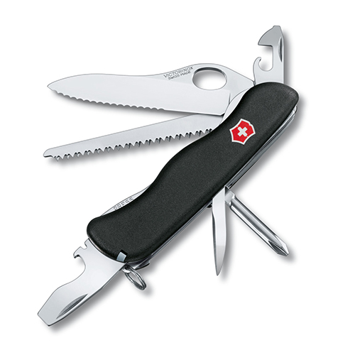 

Складной нож Victorinox TRAILMASTER 111мм/12функ/черн.мат /одноруч/волн/lock/отверт/пила Vx08463.MW3