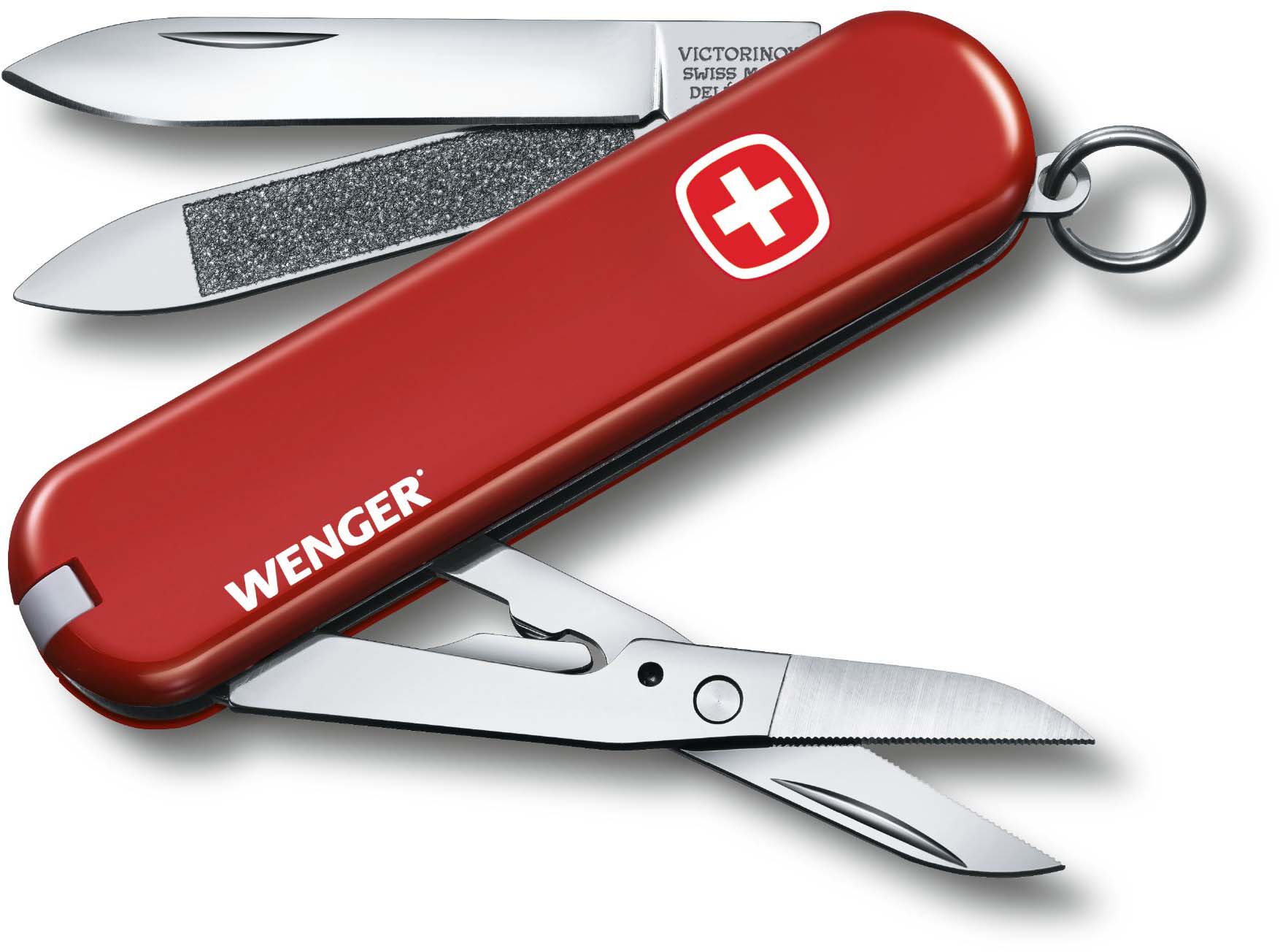 

Складной нож Victorinox WENGER 65мм/1сл/7функ/крас /ножн Vx06423.91