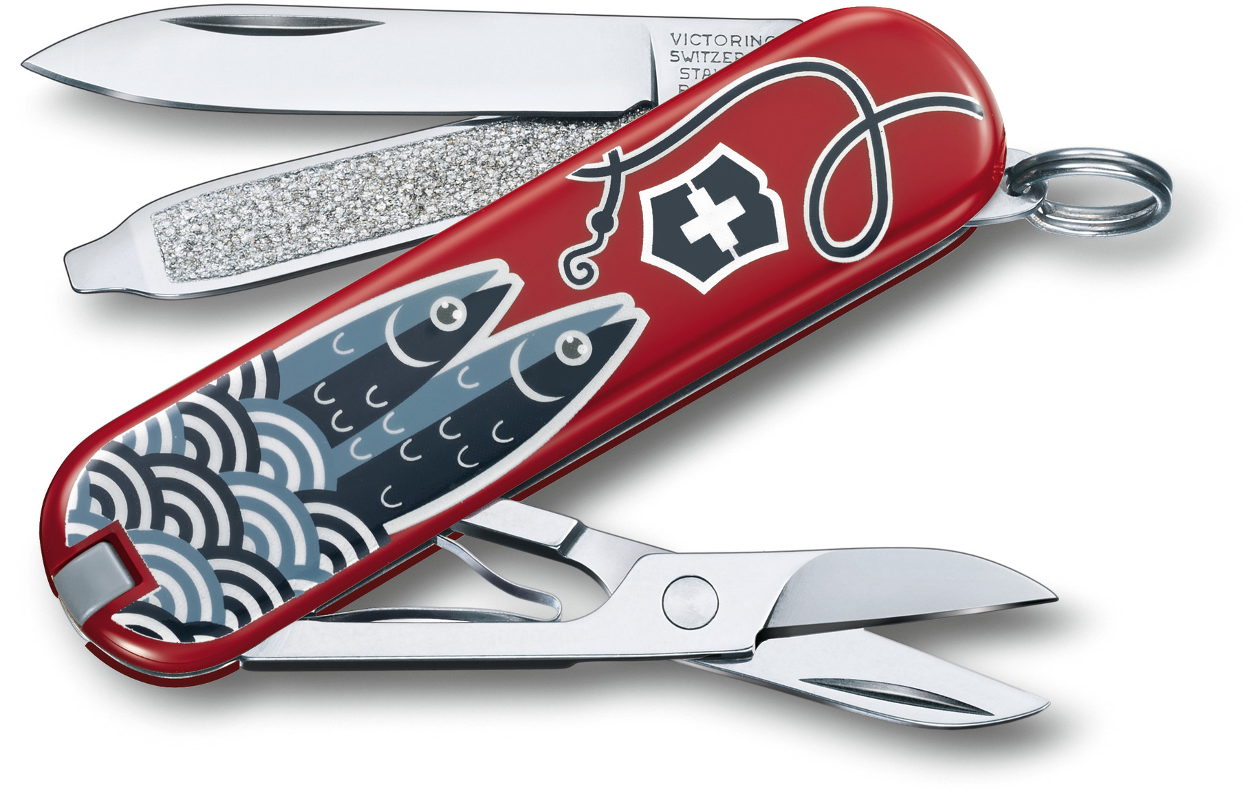 

Складной нож Victorinox CLASSIC LE "Sardine Can" 58мм/1сл/7функ/цветн/чехол /ножн Vx06223.L1901