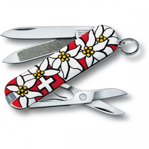 

Складной нож Victorinox CLASSIC 58мм/1сл/7функ/Edelweiss /ножн Vx06203.840