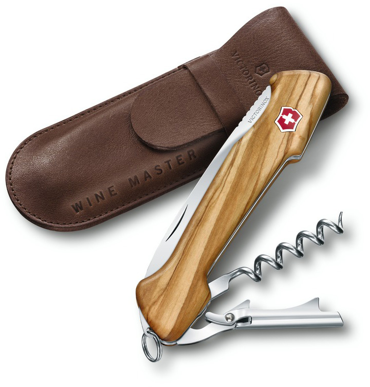 

Складной нож Victorinox WINE MASTER 130мм/1сл/6функ/олива /lock/штоп+чехол Vx09701.64